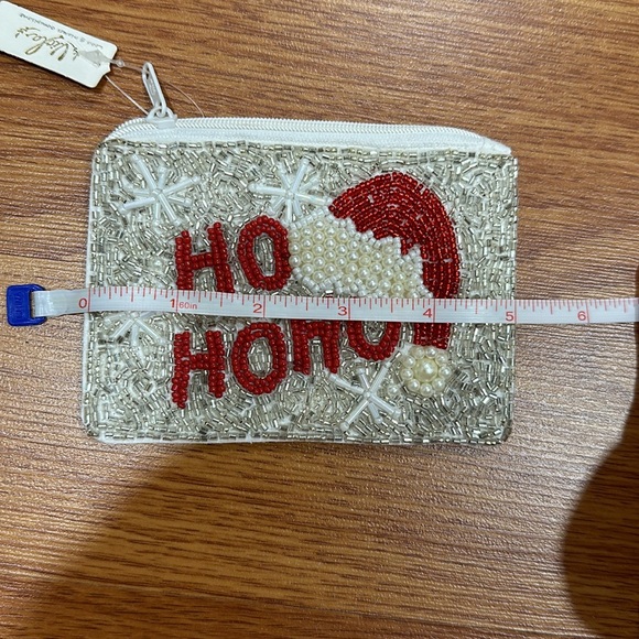 Ho Ho Ho beaded coin pouch - Picture 5 of 6